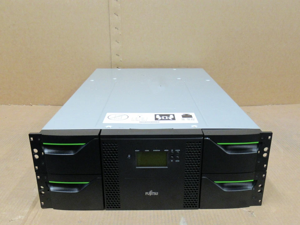 Fujitsu Eternus LT60 S2 FTS:LT60S2JNXU 48 Slot Tape Library Auto Loader 2x LTO-5 - Image 1 of 1