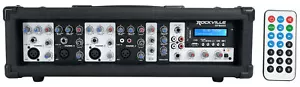 Rockville RPM48S 2400w Powered 4 Channel Mixer/Stereo Amplifier w Bluetooth/EQ - Picture 1 of 8