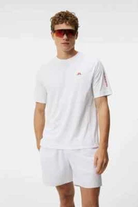 J.Lindeberg MEN'S TENNIS Filippo Tee MEDIUM WHITE NEW NWT - Picture 1 of 8