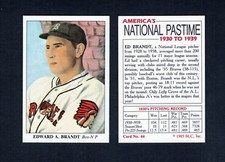 1930-1939 National Pastime:#44 ED BRANDT, Braves (1985 Big League Collectibles)