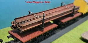 10x Ładunek Przemysłowy bagażnik stalowy Model opt. Zardzewiały malowany do wagonów H0 1/87 - Zdjęcie 1 z 9
