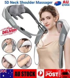 Electric Neck Shoulder Massager Back Body Shiatsu Deep Knead Wrap Home Updated - Picture 1 of 12
