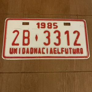 Vintage 1985 Panama Motorcycle License Plate. #2B 3312 🇵🇦 Panamanian Tag 🏍 - Picture 1 of 5