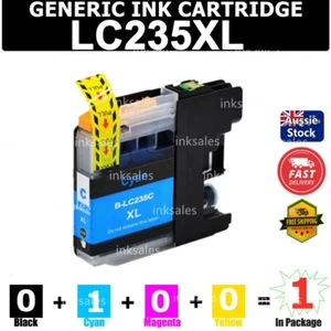 1x Generic Ink LC235XL LC235 Cyan For Brother J4120DW J4620DW J5320DW J5720DW - Picture 1 of 2