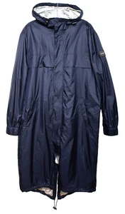CALVIN KLEIN BNWT MENS EXTRA LONG NEON NYLON JACKET sz M SKY CAPTAIN - Picture 1 of 10