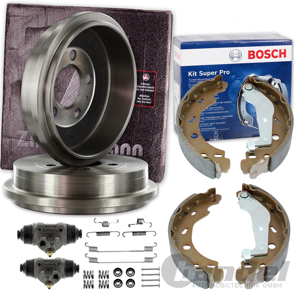 ZIMMERMANN BREMSTROMMEL + BREMSBACKEN HINTEN für VW T4 TRANSPORTER BUS BULLI - Bild 1 von 1