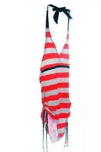 Girls Justice One 1 Piece Bathing Suit Swimsuit Pink Stripe Polka Dot Size 6 NEW - Picture 1 of 1