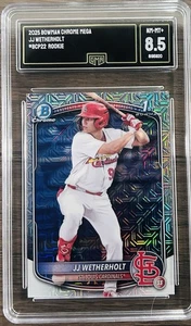 2025 Bowman Mega Box Chrome 1st Bowman JJ Wetherholt #22 GMA 8.5 - Bild 1 von 2