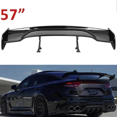 57" Rear Spoiler Wing For Kia Stinger GTS Truck GT Style Glossy Black Foto 1 de 4