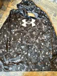 Under Armour Youth Size XL Dri Fit Gray And Black Camo Sweatshirt - Picture 1 of 4