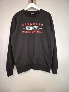 Diesel Men's S-GIRK-K10 Sweatshirt Black Sweater Pullover Large - Picture 1 of 6