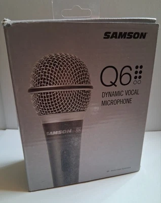 Samson Q6 Dynamic Microphone & Cable + Manual & Mic Bag Super Clean - Image 1 of 2