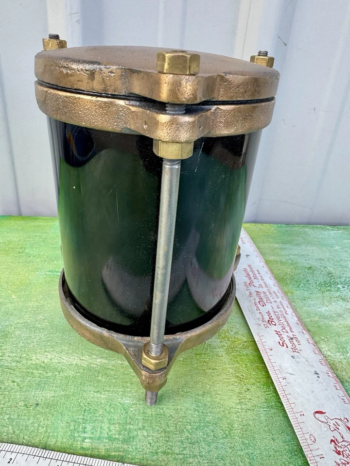 VTG US NAVY X-12 TRAIN BEACON IR FILTER WWII SIGNAL SHIP LIGHT CORNING NAN F-1? - Image 1 of 4