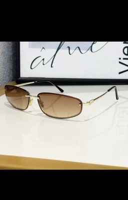 Trendy Y2K Style Rimless Sunglasses for Women – With Case & Cleaning Cloth - Image 1 of 4