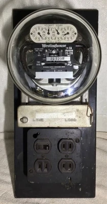 antique WESTINGHOUSE WATTHOUR vintage TYPE  CA METER old Frankenstein Lab 120 V - Image 1 of 4