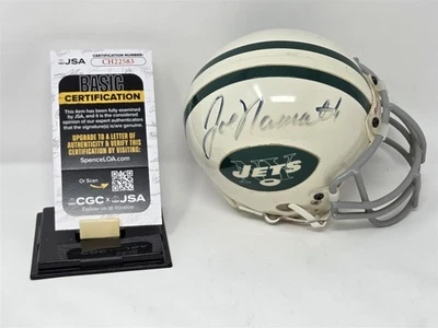 JOE NAMATH signed JETS mini helmet JSA COA - Image 1 of 3