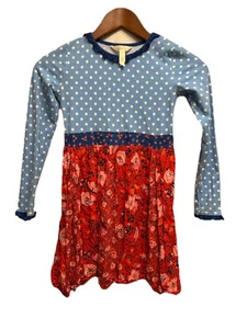 Matilda Jane MJC Make Believe Nothing But Nice Kleid Mädchen Größe 8 Punkte Blumenmuster - Bild 1 von 6