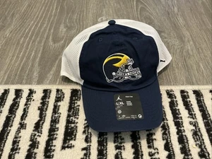 Jordan Brand Michigan Wolverines Club Hat Cap Adult Size: L/XL Adjustable Navy - Picture 1 of 4