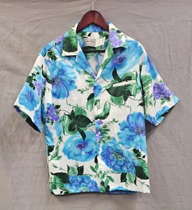 Vintage Hilo Hattie Hawaiian Shirt Floral Large New with tag - Picture 1 of 3