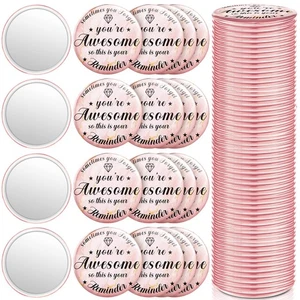 2,76 pollici 36 pezzi specchio compatto ispiratore regali sfusi per donna mini tasca... - Foto 1 di 6