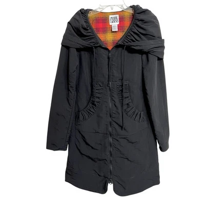 Impermeable Prairie Underground para mujer capa larga con capucha XS negro bolsillos reunidos Foto 1 de 4