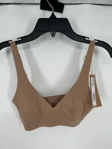 Skims Naked Plunge Bra Wireless Kim Kardashian Sienna Beige Brown Tan Size XXS - Picture 1 of 6