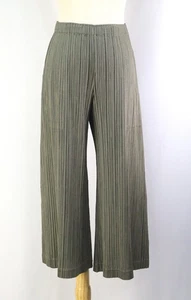 PLEATS PLEASE Gray Cropped Gaucho Pants ISSEY MIYAKE 290 9765 - Picture 1 of 5