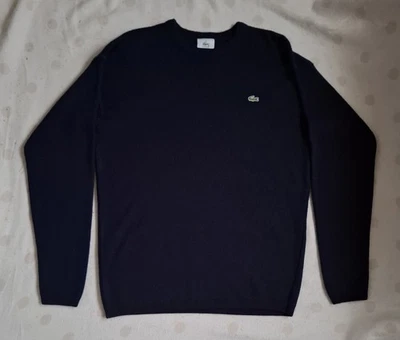 Lacoste Devanlay Wool Blend Navy Blue Crew Neck Jumper Size 5 (Medium) - image 1 of 4