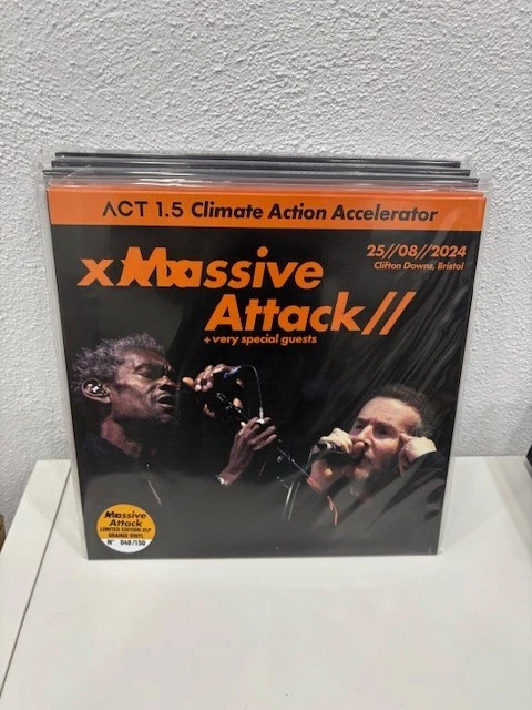 Massive Attack 2LP Clifton Downs Bristol 25/05/24 Orange Vinyl - Image 1 of 1