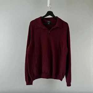 Suéter Polo Brooks Brothers Lana Merino Para Hombre Talla: Grande Borgoña Preppy Otoño - Imagen 1 de 8