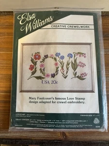 Elsa Williams Creative Crewelwork Kit "Love Stamp" #00306 ~ versiegelt - Bild 1 von 3