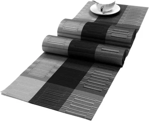 SHACOS Runner da Tavolo in Vinile Tessuto PVC Runner da Tavolo 12 x 36 Pollici Pulisci Rever - Foto 1 di 8