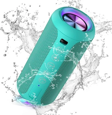Ortizan Bluetooth Lautsprecher, Bleutooth Box mit LED-Licht (Blaugrün) - Bild 1 von 4