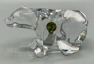 NEW Waterford Crystal Polar Bear Figurine Sculpture Paperweight 6” Long Vintage - Picture 1 of 10