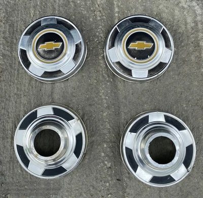 Lote de 4 calotas centrais de caminhão 1973-87 1/2 tonelada Chevy K10 C10 prato para cachorro 4wd - Imagem 1 de 4