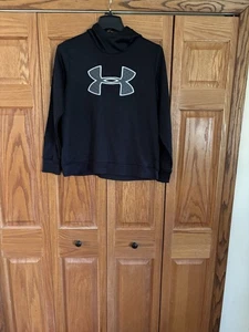 Under Armour Coldgear Damen Hoodie Größe Large schwarz Fleece gefüttert Logo lockere Passform - Bild 1 von 6