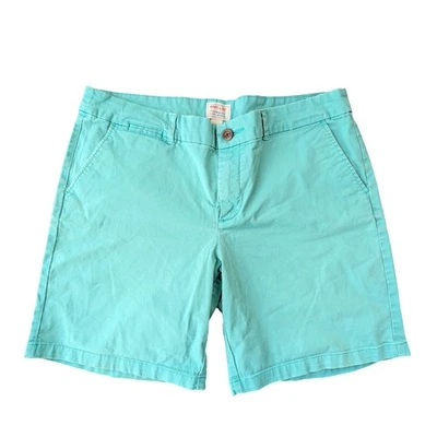 Pantalón corto Khakis by Gap Boyfriend verde azulado algodón turquesa para mujer talla 12 Foto 1 de 4