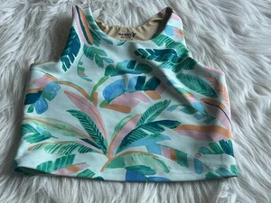 Old Navy Size M (8) Tropical Print Sports Bra Top Girls Active Go-Dry - Picture 1 of 5
