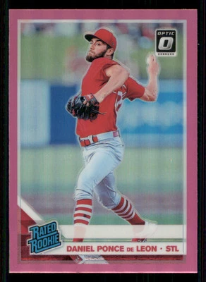 2019 Donruss Optic Pink #65 Daniel Ponce de Leon RR - Image 1 of 2