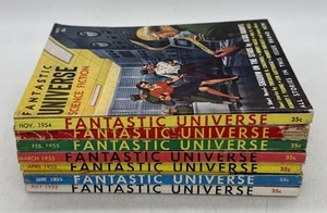 Lot of 7 Magazine FANTASTIC Universe Science Fiction 1950’s Science Pulp Fiction - Picture 1 of 6
