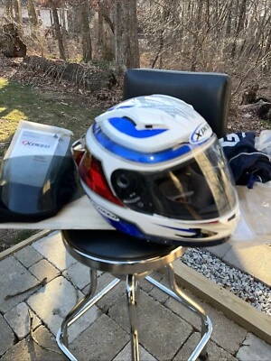 XPEED Helmet Size Red, White, And Blue Medium, Full Face Motorcycle Helmet - Image 1 of 4