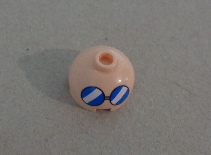LEGO Spare 30367 18841 553 Round Brick Dome 2X2 With Glasses Light Nougat x1 - Image 1 of 1