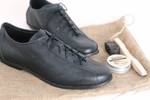 Classic Road Cycling Shoes, natural leather, handmade, vintage style, black