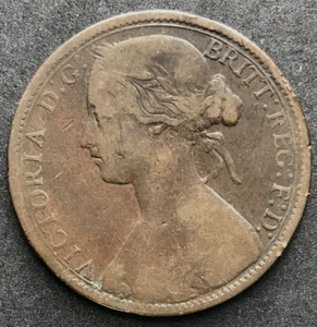 ๐ฌ๐ง๐ฌ๐ง United Kingdom 1864 ONE PENNY COIN - PLAIN "4". ๐ฌ๐ง๐ฌ๐ง - Picture 1 of 2