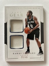 Kawhi Leonard 2016-17 Panini National Treasures NBA Game Gear Dual Jersey /49