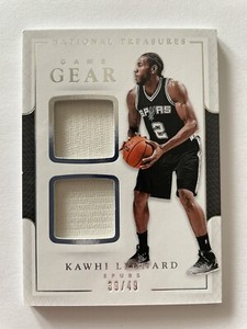 Kawhi Leonard 2016-17 Panini National Treasures NBA Game Gear Dual Jersey /49