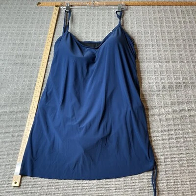 Traje de baño de una pieza azul sin mangas verde aguamarina 22W Foto 1 de 4