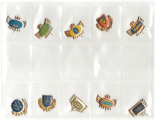 MAPLE  LEAF  GUM  1960's  MOTOR  CAR + MOTORCYCLE  PIN  BADGES...LOT   6