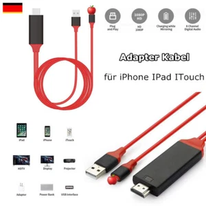 2M 1080P 8 Pin Blitz zu HDMI Kabel HD TV AV Adapter Kabel für iPhone IPad ITouch - Bild 1 von 12