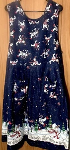 NEW Handmade Daisy Kingdom Peppermint Bears Christmas Dress (See Measurements) - Picture 1 of 10